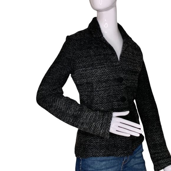 ANNE CLAIRE Sweater Top Merino Wool Made in Italia Three Front Buttons Size M - Picture 4 of 11